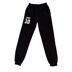 Kids Black Lionel Messi Joggers, Size Medium